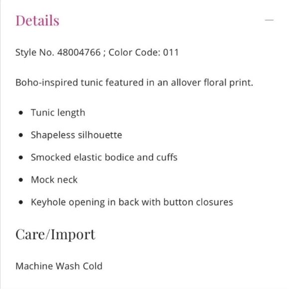 FREE PEOPLE TUNIC FLOWERS IN THE HAIR - Picture 11 of 13